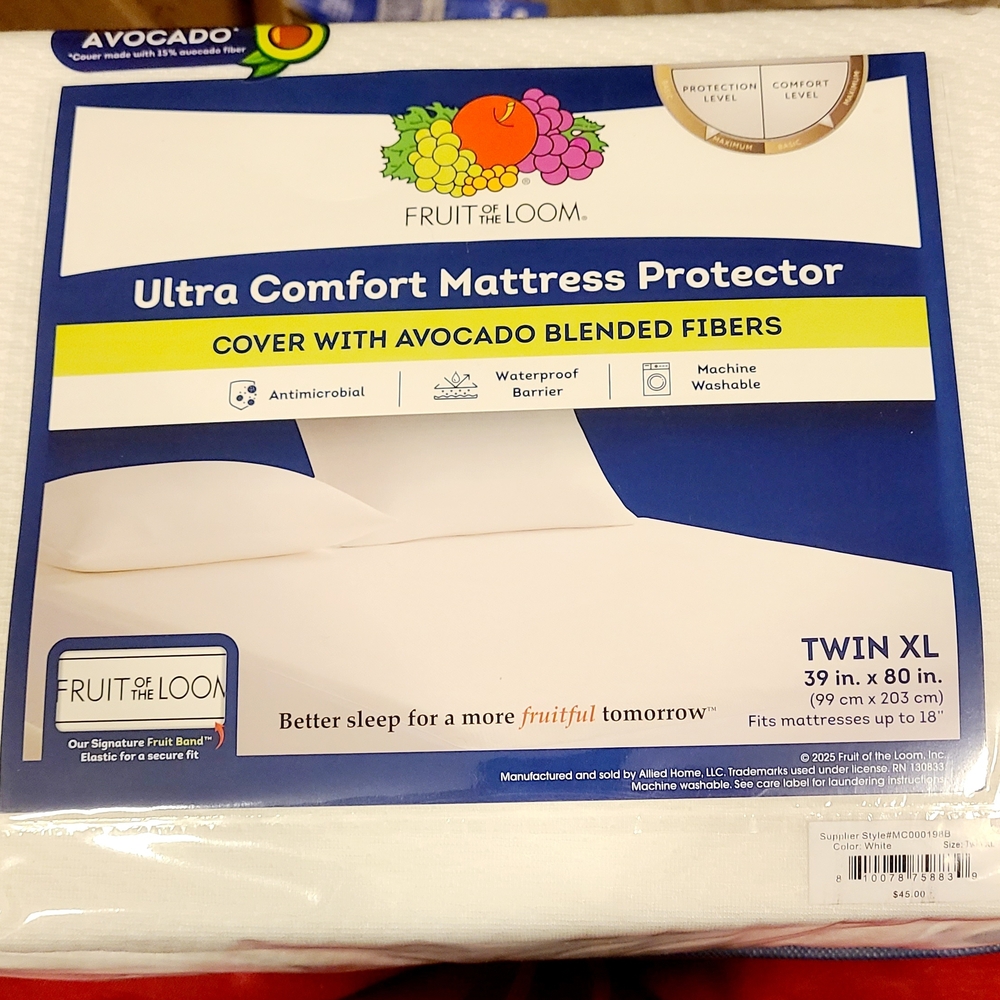 Fruit of the Loom White Ultra Comfort Mattress Protector